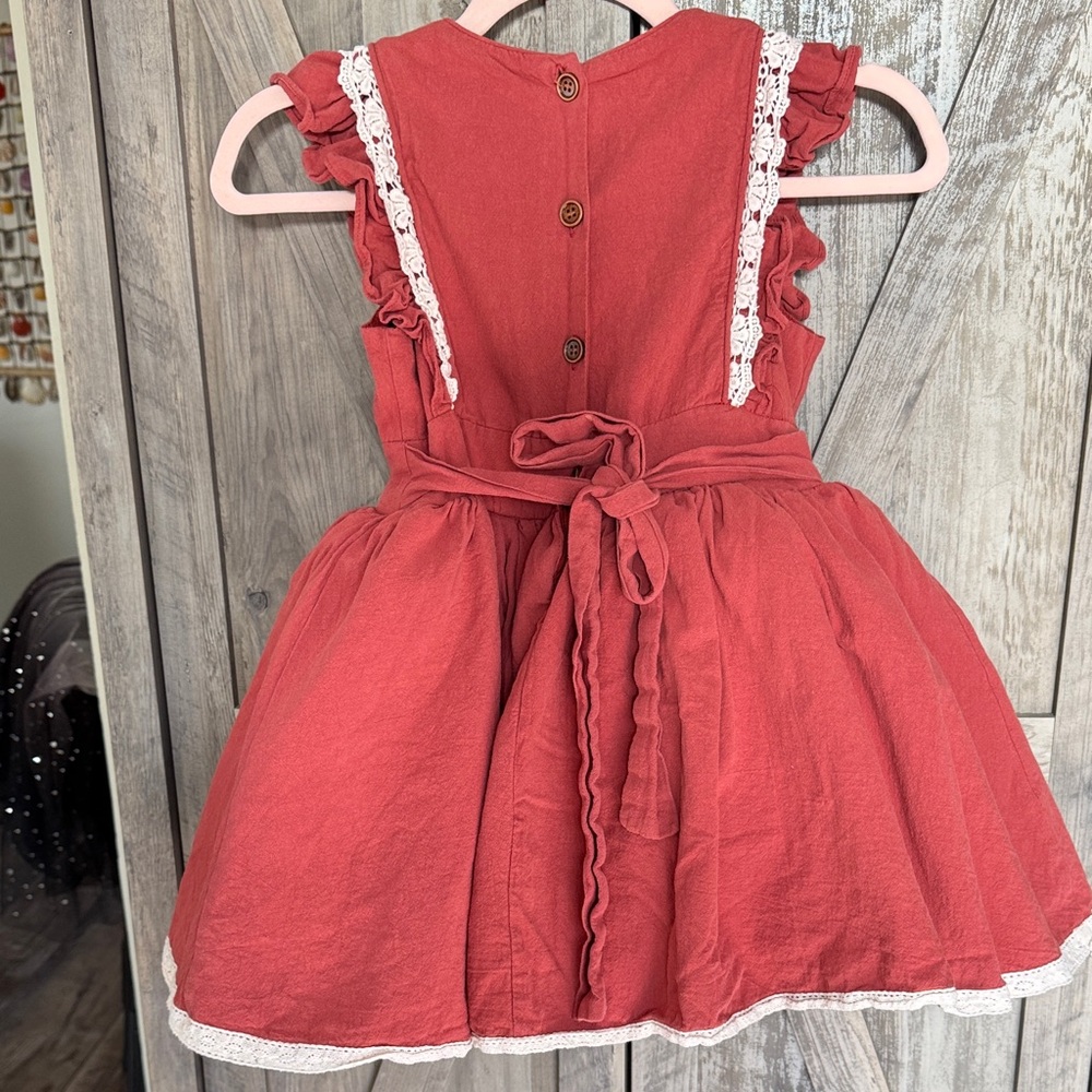 Makena Lane Girls' Ruffle Dress - Picture 3 of 8